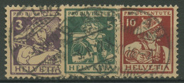 Schweiz 1916 Pro Juventute Trachten (II) 130/32 Gestempelt - Usati