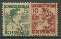 Schweiz 1915 Pro Juventute Trachten (I) 128/29 Postfrisch - Unused Stamps