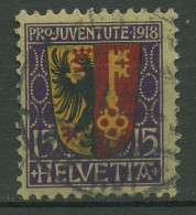 Schweiz 1918 Pro Juventute Wappen (I) 144 Gestempelt - Used Stamps