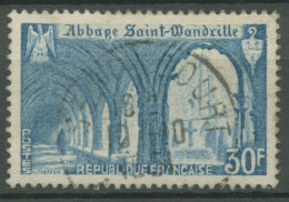 Frankreich 1951 Bauwerke Abtei St.Wandrille 906 Gestempelt - Oblitérés