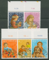 Schweiz 1987 Pro Juventute Weihnachten Kinder Kleinkind 1359/63 Gestempelt - Used Stamps