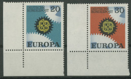 Bund 1967 Europa CEPT 533/34 Ecke 3 Unten Links Postfrisch (E869) - Neufs