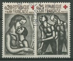Frankreich 1961 Rotes Kreuz Gemälde 1376/77 Gestempelt - Usados