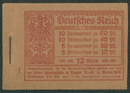 Dt. Reich 1921 Markenheftchen Germania/Ziffern MH 15 A Postfrisch, Siehe Hinweis - Markenheftchen