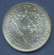 Vatikan 1000 Lire 1989, Papst Johannes Paul II., Silber, KM 219 Vz/st (m3580) - Vaticaanstad