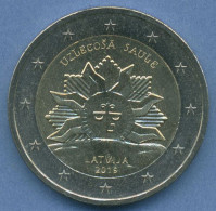 Lettland 2 Euro 2019 Wappen Aufgehende Sonne, Vz/st (m5062) - Latvia