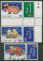 Lettland 1997 Weihnachten Masken 471/73 Zf Gestempelt - Lettland