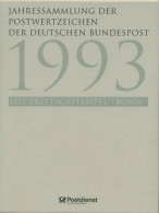 Bund Jahressammlung 1993 Mit Allen Marken Gestempelt Wie Verausgabt (XL9613) - Unused Stamps