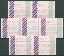 Australien 1984 Balken PO-Set (7 X 33 C) Automatenmarke 1 Postfrisch - Vignette [ATM]