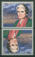 Lettland 1996 Europa CEPT Frauen Zenta Maurina 423 Kehrdruckpaar Postfrisch - Letland