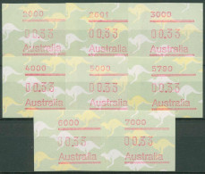 Australien 1985 Känguruh PO-Set (8 X 33 C) Automatenmarke 4 Postfrisch - Machine Labels [ATM]