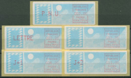 Frankreich ATM 1985 Taube 2,00/2,20/3,70/6,20/11,00 ATM 6.14 Zd ZS 6 Postfr. - 1985 Carta « Carrier »