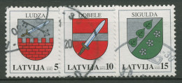 Lettland 2002 Freimarken Wappen 562/64 Gestempelt - Lettonie