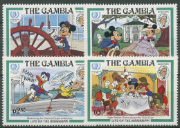 Gambia 1985 Mark Twain Micky Maus Raddampfer 566/69 Postfrisch - Gambie (1965-...)