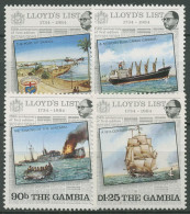 Gambia 1984 250 Jahre Lloyd's List Schiffe 525/28 Postfrisch - Gambia (1965-...)