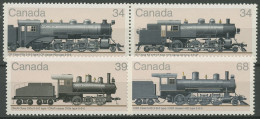 Kanada 1985 Eisenbahn Dampflokomotiven 980/83 Postfrisch - Nuevos