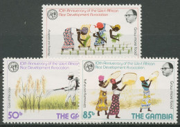 Gambia 1981 10 J. Westafr. Reisanbeuvereinigung Landwirtschaft 427/29 Postfrisch - Gambie (1965-...)