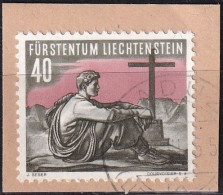 MiNr. 337 Liechtenstein 1955, 14. Juni. Sport (II) - Bergsteigen - Ausschnitt Sauber Gestemptelt - Gebraucht