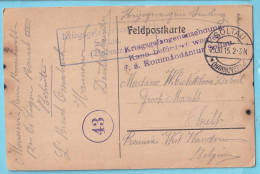 14-18 CP Kriegsgefangenen Sendung Courrier Prisonnier Belge Obl SOLTAU 25 X 1915  BOHMTE + Censure Vers THIELT  - Kriegsgefangenschaft