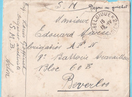 CP + L Franchise Militaire Fortune * BELGIQUE BELGIË 2 * Arlon Vers Camp De Beverloo 8 & 18 IV Déposé Au Guichet - Fortune Cancels (1919)