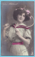 CP Gudrun HILDEBRANDT TENNIS Obl Liège 31 XII 1911 Vers BULAGARIE Sofia Eleisseina Bonne Destination  - Tennis