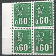 FRANCE ANNEE 1974  N° 1815c BLOC DE 4EX BORD DE FEUILLE GAUCHE NEUFS** MNH TB COTE 60,00 €  - Unused Stamps