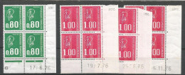 FRANCE ANNEE 1976 N°1891,1892 LOT DE 4 BLOCS DE 4 EX NEUFS** MNH COINS DATES TB COTE 13,50 € - 1970-1979