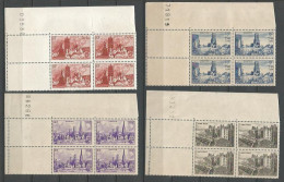 FRANCE ANNEE 1945 N°744 à 749,751,752 BLOCS DE 4 EX NEUFS** MNH TB COTE 19,60 €  - Ungebraucht