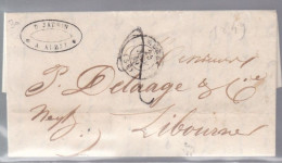 Une Lettre Dite Précurseurs  1849  Destination Libourne - 1801-1848: Precursors XIX