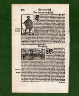 ST-FR STRASBOURG & COLMAR 1598 Noblesse En Alsace -Adel Im Elsass Straßburg -Sebastian Münster - Estampes & Gravures