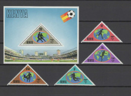 Kenya 1982 Football Soccer World Cup Set Of 4 + S/s MNH - 1982 – Spain