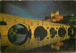 34 Beziers Vue De Nuit Sur La Cathédrale St Nazaire Et Le Vieux Pont Sur L'orb  N° 41 \MM5020 - Beziers