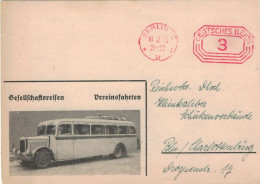 Gesellschaftsreisen Vereinsfahrten Berlin 1935 Kraftverkehr Tempelhof - Achteckstempel - Brieven En Documenten