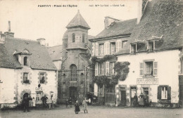 Pontivy * Place De L'église * Débit De Boissons Bon Vin Blanc De Vallet * Café * Villageois Enfants - Pontivy