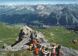 11695161 Arosa GR Panorama Mit Arosa Weisshorn Luftseilbahn Wandergruppe Arosa - Altri & Non Classificati
