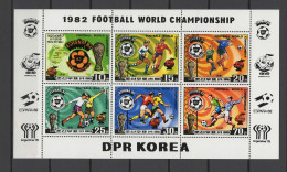 North Korea 1981 Football Soccer World Cup Sheetlet MNH - 1982 – Espagne