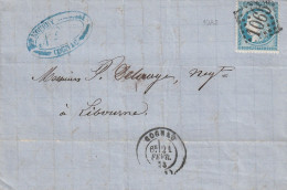 Lettre De Cognac à Libourne LAC - 1849-1876: Période Classique