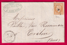 N°21 GC 3264 SAINS DU NORD CAD TYPE 22 POUR TRELON LETTRE - 1849-1876: Periodo Classico