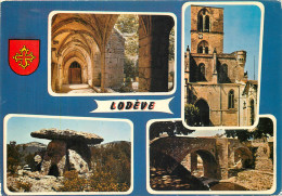 34 Lodeve    Multivue Cathédrale St Fulcran Dolmen De Grammont Le Vieux Pont   N° 5 \MM5030 - Lodeve