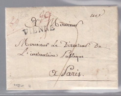 Une Lettre Dite Précurseurs    Vienne  1826 Destination Paris   Lettre Refusée  Encadré  F.21 ! - 1801-1848: Precursores XIX