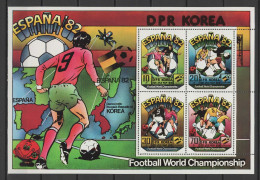 North Korea 1981 Football Soccer World Cup Sheetlet MNH - 1982 – Spain