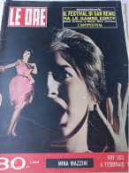 LE ORE 1960 MINA MAZZINI IN COPERTINA GINA LOLLOBRIGIDA - Other & Unclassified
