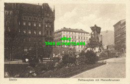 R621861 Stettin. Rathausplatz Mit Manzelbrunnen. Arthur Schuster. No. 1487 - Welt