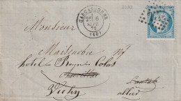 Lettre De Carcassonne à Aurillac Puis Vichy LAC - 1849-1876: Classic Period