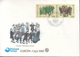 FÄRÖER  63-64, FDC, Europa CEPT: Folklore, 1981 - Faeroër