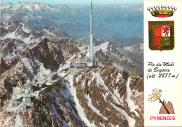 65  Bagneres De Bigorre  Pic Du Midi L'observatoire Et La Tour Télévision  Vue Aérienne    N° 51 \MM5054 - Bagneres De Bigorre