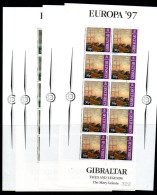 GIBRALTAR - 1997 - EUROPA SET OF 4 X SHEETLETS OF 10  MINT NEVER HINGED  SG CAT £56 - Gibraltar