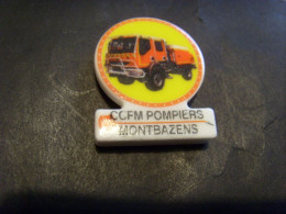 F24- Fève Camion Pompiers De Montbazens (Aveyron) - Autres & Non Classés