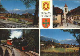 11694702 Blonay St-Legier Panorama Ortsmotiv Eisenbahn Blonay - Autres & Non Classés