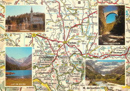 65 Lourdes Carte Routière Gavarnie Lac De Gaube Pont Napoléon   N° 15\MM5057 - Lourdes